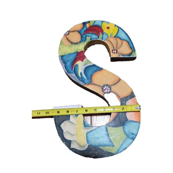 Anthropologie Ampersand S Painted Sign Alphabet Wall Art Name Symbol Home Décor - Picture 3 of 9